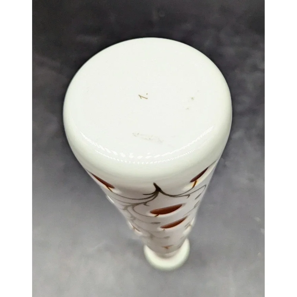 Vintage‎ German Bohemian Amber Cased Glass 9